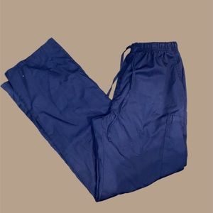 NAVY SCRUB PANTS STRAIGHT LEGGED